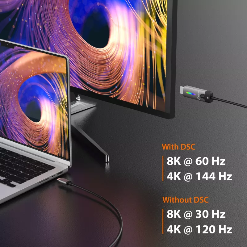 j5create JCC157-N USB-C - HDMI 2.1 8K -kaapeli 1,79 m