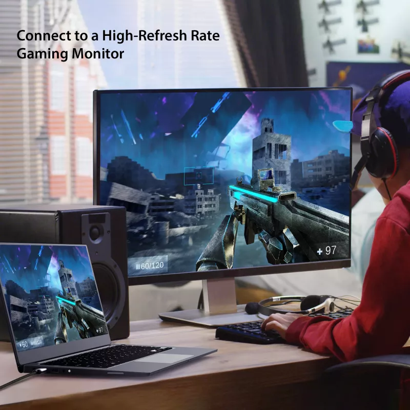 j5create JCC157-N USB-C - HDMI 2.1 8K -kaapeli 1,79 m