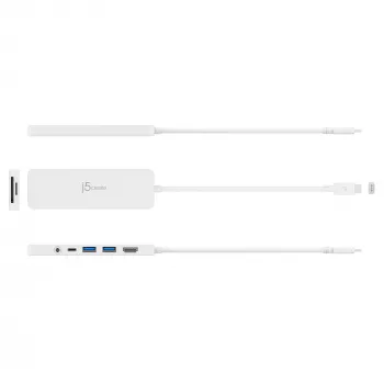 USB-C-monisovitin j5create JCD373-N 60W Power Delivery 4K