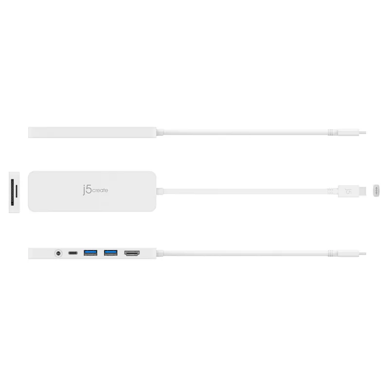 USB-C-monisovitin j5create JCD373-N 60W Power Delivery 4K