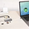 j5create JCD383 USB-C™ 9-in-1-monisovitin, hopea ja valkoinen