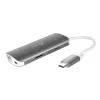 j5create JCD383 USB-C™ 9-in-1-monisovitin, hopea ja valkoinen