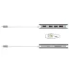 j5create JCD383 USB-C™ 9-in-1-monisovitin, hopea ja valkoinen