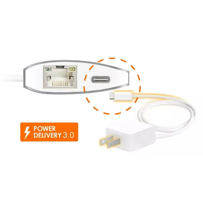 j5create JCD383 USB-C™ 9-in-1-monisovitin, hopea ja valkoinen