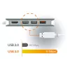 j5create JCD383 USB-C™ 9-in-1-monisovitin, hopea ja valkoinen