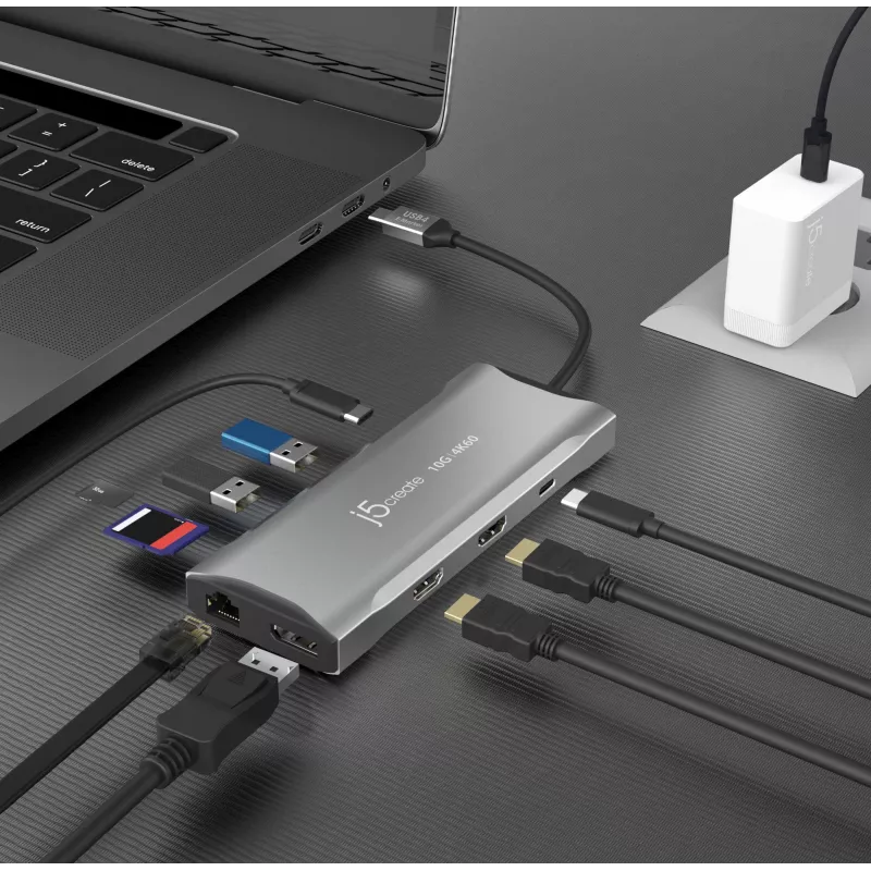 j5create JCD397-N 4K60 Elite USB-C -moninäyttöminitelakka johdollinen USB 3.2 Gen 1