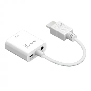 j5create JDA213 HDMI - VGA -sovitin valkoinen 0,1 m 1920x1080P