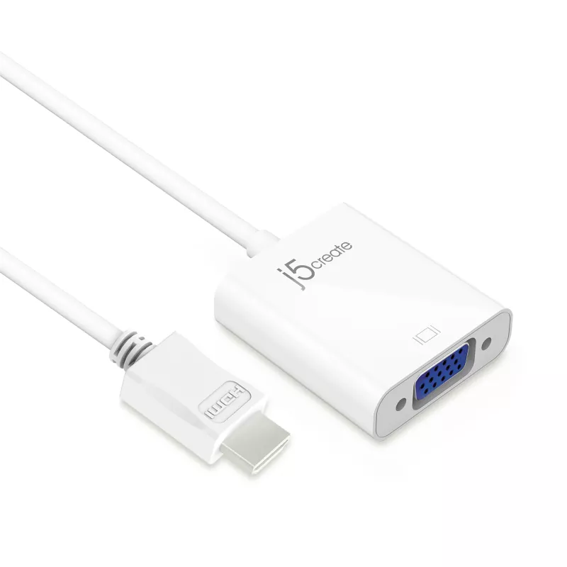 j5create JDA213 HDMI - VGA -sovitin valkoinen 0,1 m 1920x1080P