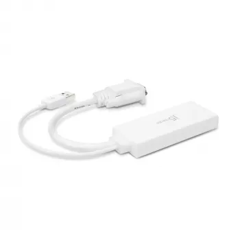 j5create JDA214 VGA - HDMI -video-audio-sovitin valkoinen 0,176 m