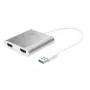 j5create JUA365 USB™ 3.0 - kaksois-HDMI-moninäyttösovitin, hopea