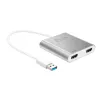j5create JUA365 USB™ 3.0 - kaksois-HDMI-moninäyttösovitin, hopea