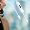j5create JUCP14 USB-C™ 2.0 - USB-C™ -kaapeli dynaamisella OLED-tehomittarilla, valkoinen, 1,2 m