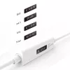 j5create JUCP14 USB-C™ 2.0 - USB-C™ -kaapeli dynaamisella OLED-tehomittarilla, valkoinen, 1,2 m