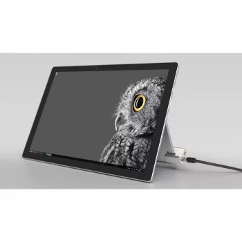 Kensington avainkaapelilukko Surface Pro- ja Surface Go -laitteille, 1,8 m, Kensington, avain, hiiliteräs, musta, hopea