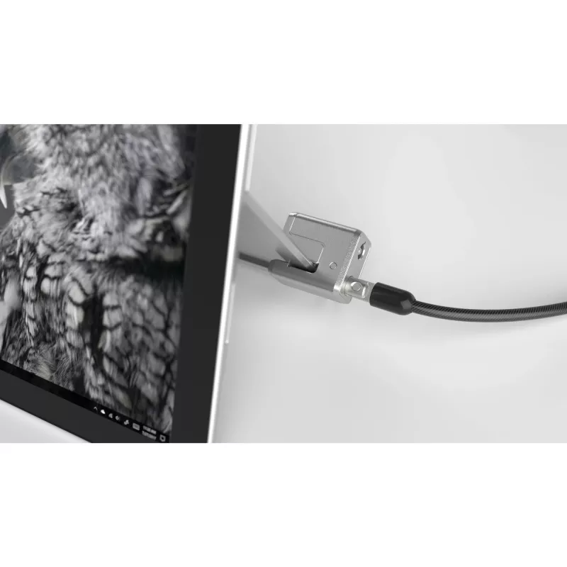 Kensington avainkaapelilukko Surface Pro- ja Surface Go -laitteille, 1,8 m, Kensington, avain, hiiliteräs, musta, hopea