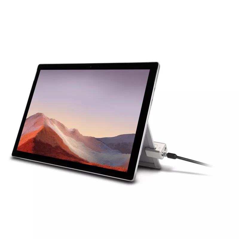 Kensington avainkaapelilukko Surface Pro- ja Surface Go -laitteille, 1,8 m, Kensington, avain, hiiliteräs, musta, hopea
