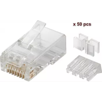 Microconnect KON503-50 liitin RJ45 läpinäkyvä