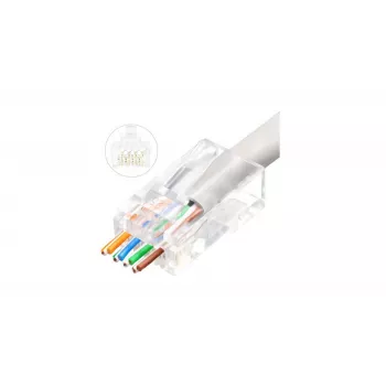 Microconnect KON505-50EZ liitin RJ-45 läpinäkyvä