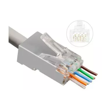 Microconnect KON506-50EZ johdinliitin RJ45 hopea