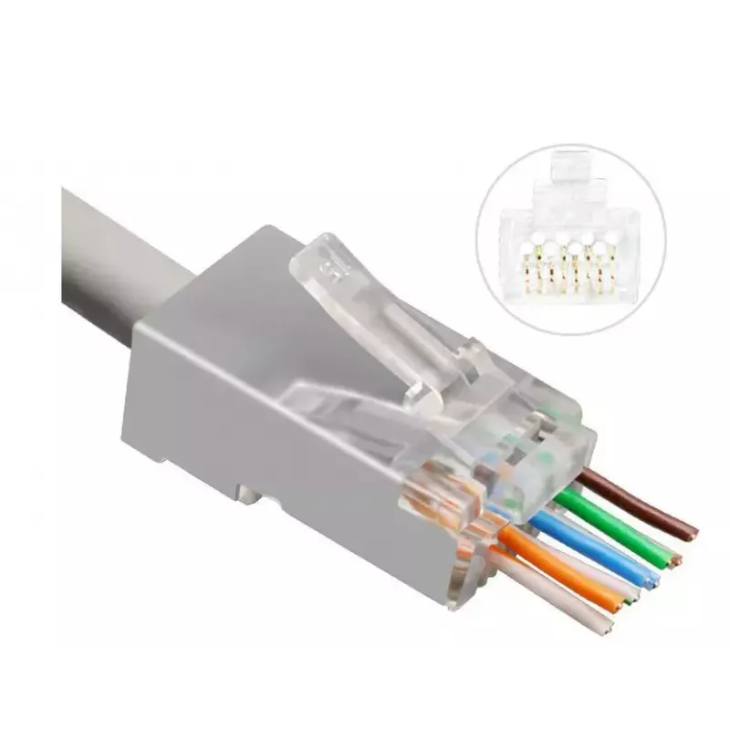 Microconnect KON506-50EZ johdinliitin RJ45 hopea