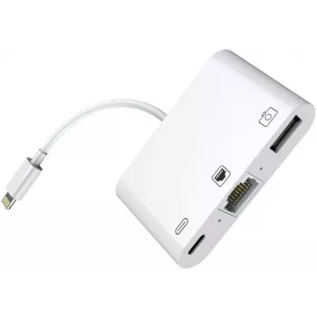 Microconnect LIGHT-HUB2 kannettavan telakka/porttitoistin Lightning valkoinen