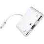 Microconnect LIGHT-HUB2 kannettavan telakka/porttitoistin Lightning valkoinen