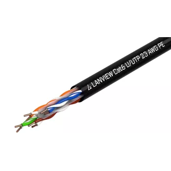 Lanview LVN122151 verkkokaapeli musta 305 m Cat6 U/UTP UTP 10000 Mbit/s