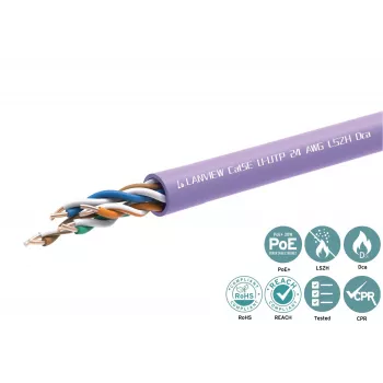 Verkkokaapeli Lanview LVN122152 RJ45 Cat5e 305 m violetti