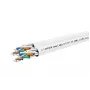 Cat6a U-FTP kaksoisverkkokaapeli 4x2xAWG23 LSZH valkoinen