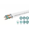 Cat6a U-FTP kaksoisverkkokaapeli 4x2xAWG23 LSZH valkoinen