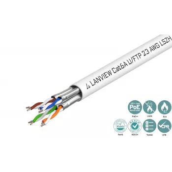Lanview LVN122430 verkkokaapeli valkoinen 500 m Cat6a U/FTP (STP)