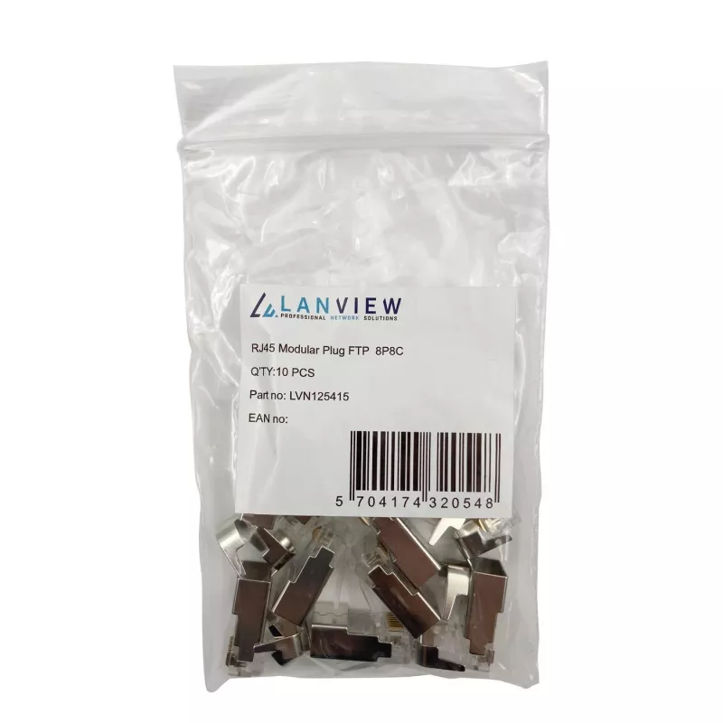 Lanview LVN125415 RJ45-kaapelipistoke, metallinen