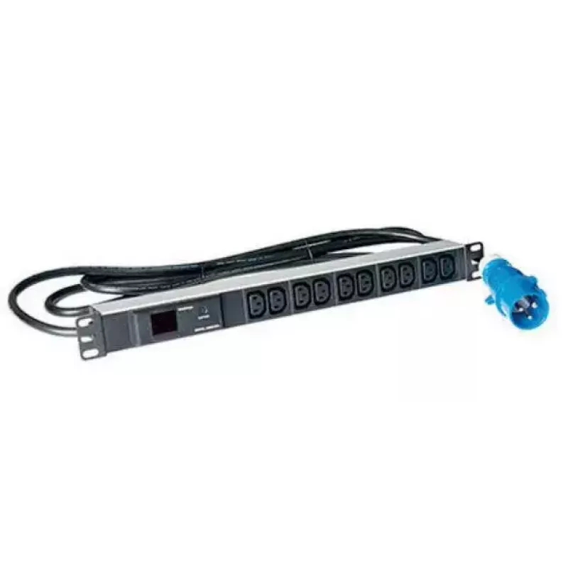 Lanview LVR261877 virranjakoyksikkö (PDU) 10 AC-lähtöä 1U musta
