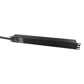 Lanview LVR-3MUK-SW-UK6 virranjakoyksikkö (PDU) 6 AC-lähtöä 1.4U musta