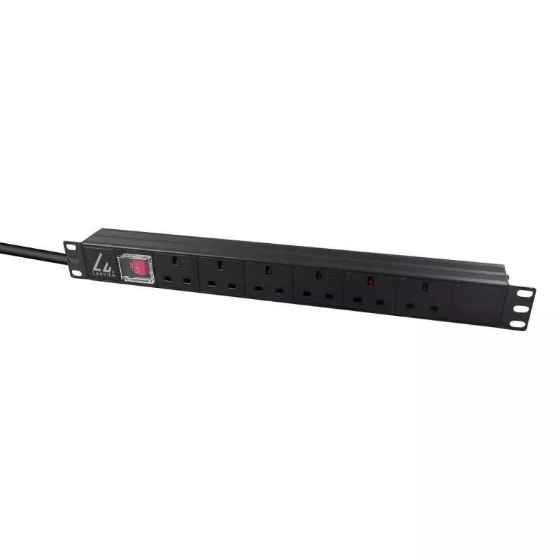 Lanview LVR-3MUK-SW-UK6 virranjakoyksikkö (PDU) 6 AC-lähtöä 1.4U musta