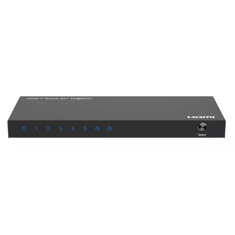 Videokytkin MicroConnect MC-HDMISWITCH0501-4K 4K 60Hz metalli musta