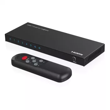 Videokytkin MicroConnect MC-HDMISWITCH0501-4K 4K 60Hz metalli musta
