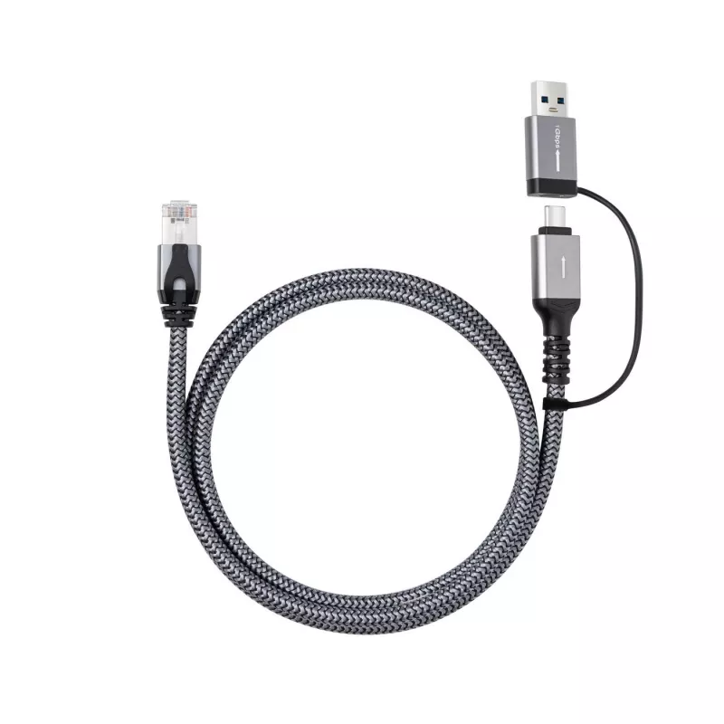 Microconnect CAT6 RJ45 FTP - USB A-C -adapterikaapeli, 3 metriä verkkoadapteri