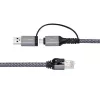 Microconnect CAT6 RJ45 FTP - USB A-C -adapterikaapeli, 5 metriä verkkoadapteri