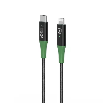 Microconnect MC-SMART USB C-L-1 Lightning-kaapeli 1 m musta, vihreä
