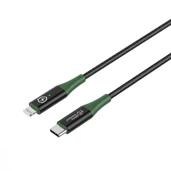Microconnect MC-SMART USB C-L-2 Lightning-kaapeli 2 m musta, vihreä