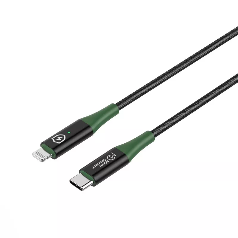 Microconnect MC-SMART USB C-L-2 Lightning-kaapeli 2 m musta, vihreä