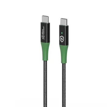 Microconnect MC-SMART USB-C-C-01 USB-kaapeli USB 2.0 1 m USB C musta, vihreä