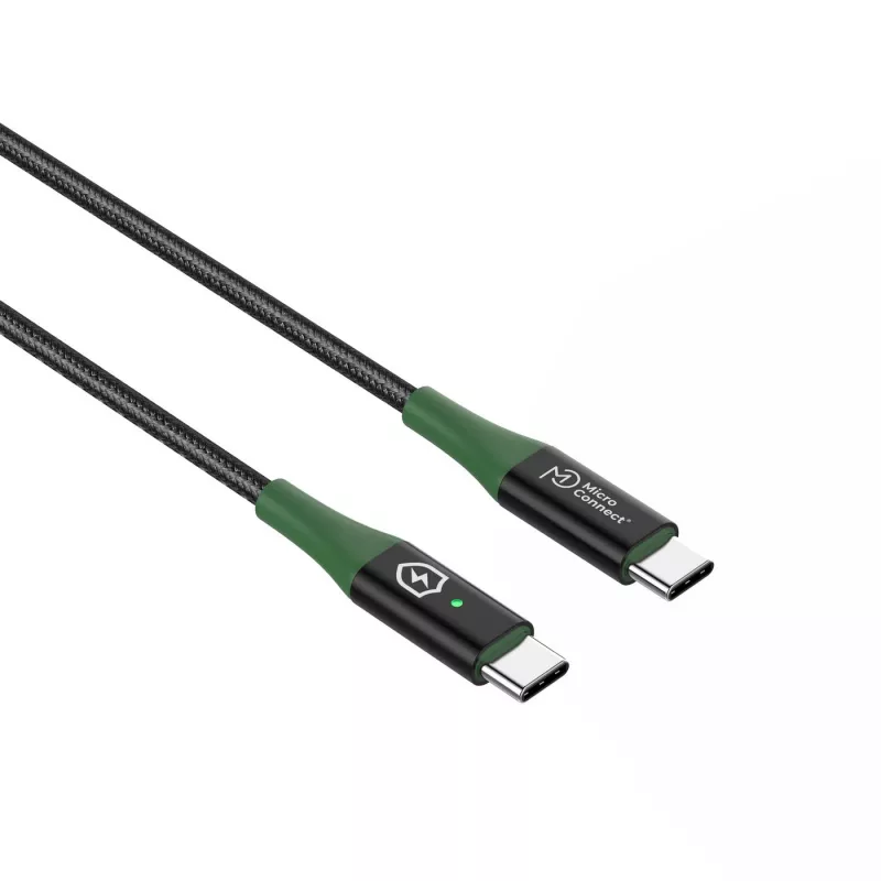 Microconnect MC-SMART USB-C-C-02 USB-kaapeli USB 2.0 2 m USB C musta, vihreä