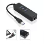 MicroConnect MC-USB3.0HUBWETH USB 3.2 Gen 1 -keskitin, 3x USB + Gigabit Ethernet