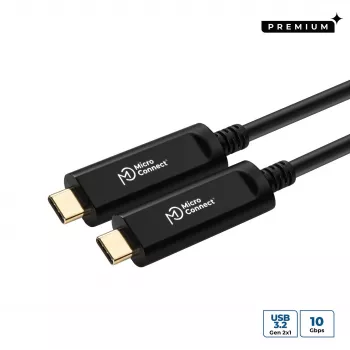 Microconnect MC-USB3.1C15OP USB-kaapeli USB 3.2 Gen 2 (3.1 Gen 2) 15 m USB C musta
