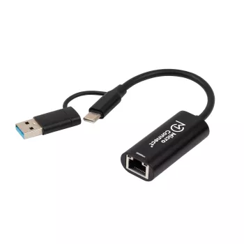 Microconnect MC-USBACNET2.5G kaapelisovitin USB C RJ-45 0,2 m musta