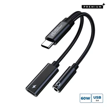 Microconnect MC-USBC-AUDIOCF videokaapeli-sovitin 0,13 m hopea