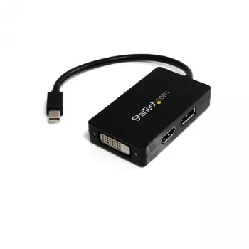 StarTech.com Travel A/V-sovitin: 3-in-1 Mini DisplayPort - DisplayPort, DVI tai HDMI -muunnin