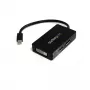 StarTech.com Travel A/V-sovitin: 3-in-1 Mini DisplayPort - DisplayPort, DVI tai HDMI -muunnin